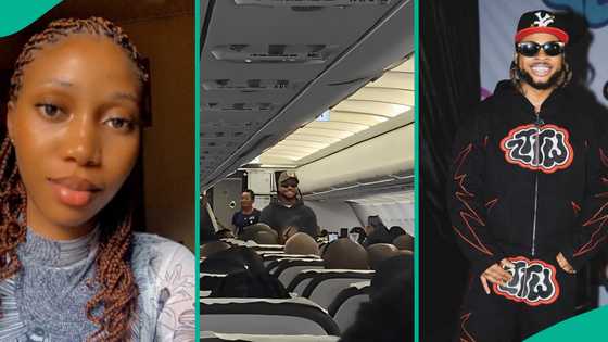 Lady who boarded aeroplane shares video of Poco Lee dancing inside: "I sha like his boldness"