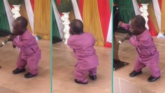 "Small but mighty": Very short man with electrifying voice thrills crowd in video, people react