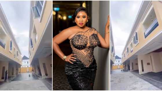 “Well deserved”: Fans praise actress Wumi Toriola’s hard work as they gush over video of her new mansion