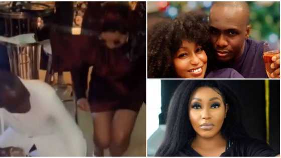 Just have money: Nigerians react as Rita Dominic and her man turn up to celebrate Mo Abudu at 57