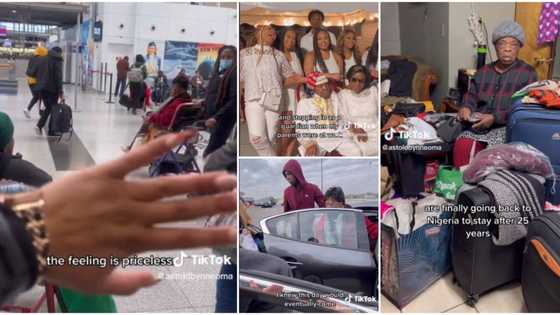 "This is so beautiful": Couple pack their bags & return to Nigeria after 25 years in US, video goes viral