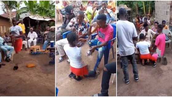 No bridesmaids or rich clothes: Nigerian couple marry wearing slippers and casual clothes, video goes viral