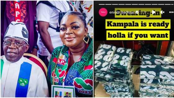 "Holla if you want": Drama as Eniola Badmus unveils ‘swearing-in’ Kampala, many react