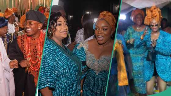 "Owanbe doings": Timini, Kie Kie, Ronke Oshodi-Oke, others storm Ajosepo's premiere in style