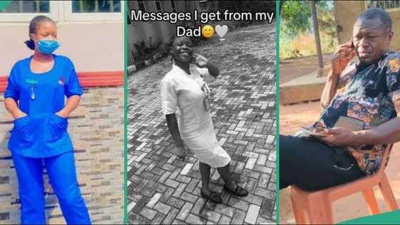 Lady trends online after sharing messages she received from biological father, people react