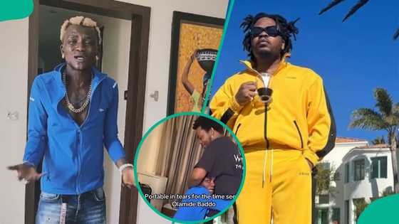 Old video of Portable on his knees crying upon meeting Olamide for the 1st time emerges: “Ingrate”