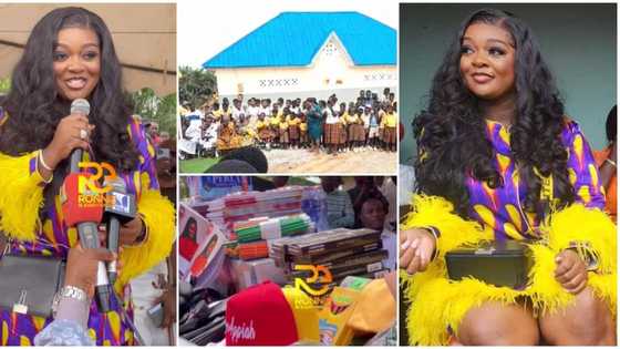 Jackie Appiah at 39: Actress donates public WC, borehole, mattresses to her hometown for her birthday