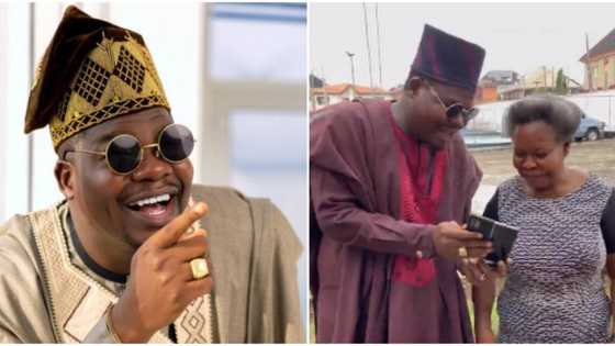 Put your account number here: Mr Macaroni and his mum recreate his signature comedy line in cute video