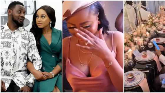 Comedian AY's wife Mabel in happy tears as he organises fancy surprise party to celebrate her birthday