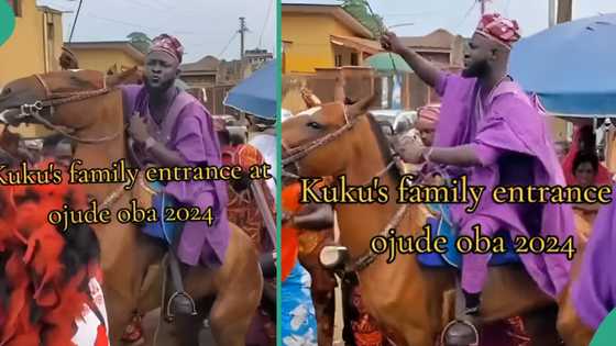 Ojude Oba 2024: Impressive horse show as famous Kuku family rides into cultural festival