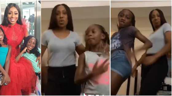 Dakore Akande & daughters show off dancing skills as they do the #Iamsavage challenge (video)