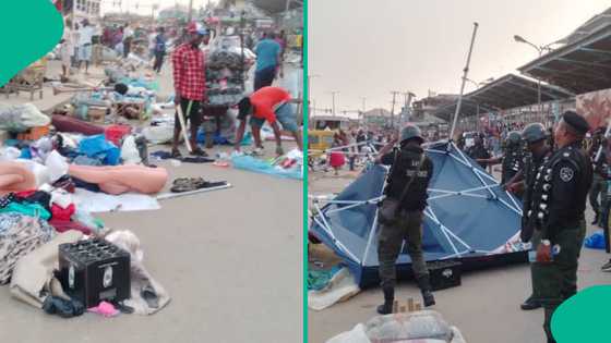 Lagos state taskforce dislodges traders, confiscates illegal goods at Ikotun BRT bus station