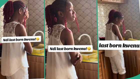 "You guys won't understand this": Video shows last born weeping in kitchen before dirty plates