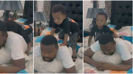 I asked God for a friend, he gave me a son: Toyin Abraham's husband says as he shares adorable video