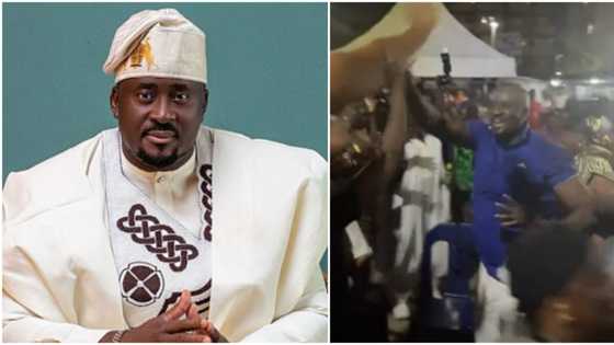 "God shame all the haters": Desmond Elliot joins supporters in wild jubilation as he wins election