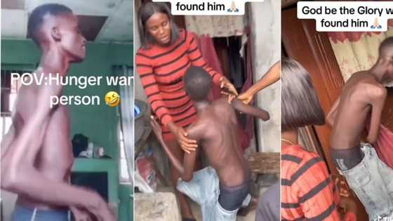 "Hunger wan kill person": Lady finds slim boy behind viral soundtrack, blesses him with N50K, video trends