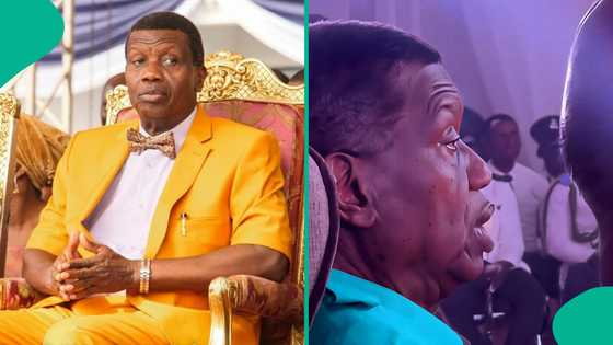 Video of Pastor Adeboye moving his mouth while seated at event goes viral: "It might be a habit"