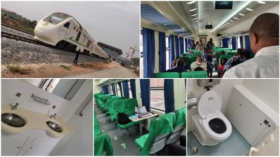 See the fine toilets, AC, and VIP seats inside Lagos-Ibadan speed train, this is its departure time, ticket fee (photos)