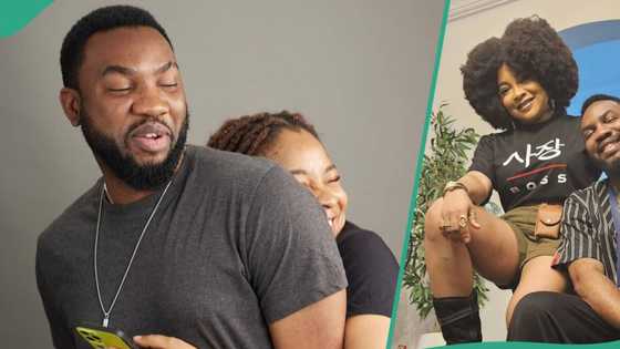 Adorable chat between Linda Ejiofor and her husband leaves fans gushing: "No peace for singles"