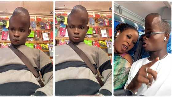 "I though he used filter": Man with unique head that looks long poses with beautiful lady in video