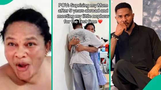 Video shows moment abroad-based man returned home unexpectedly, reunites with mum