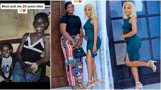 "Who is the mother?" Lady and her beautiful mum go viral on TikTok after posting 20-year-old throwback photo