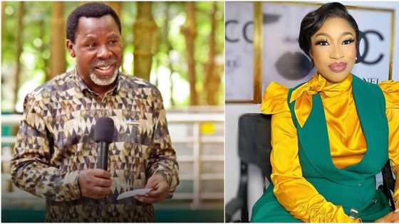 TB Joshua: Actress Tonto Dikeh reacts emotionally to prophet’s death, begs him to pick her phone call