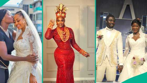 Mercy Johnson gives Regina Daniels wedding gown from 13 years ago for movie: “When u buy original”
