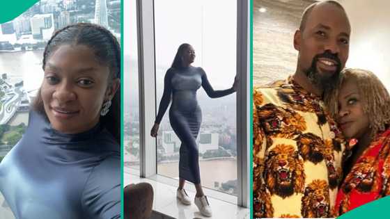 May Edochie breaks silence with video of her view from China amid Linc, Yinka's separation