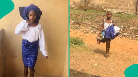Little girl who went to school in nice attire comes home without wearing them