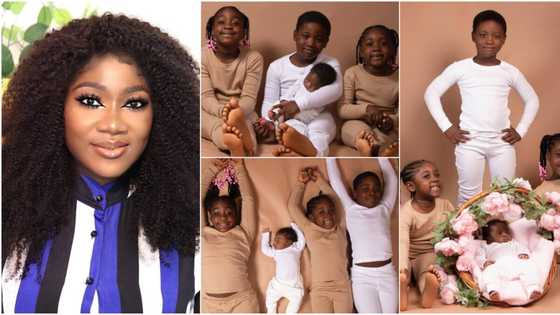 Mercy Johnson shares adorable photos of her 4 children, calls them the full Okojie squad