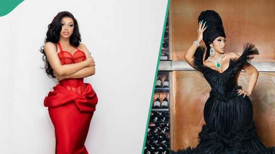 Cardi B displays green version of her black dress at Met Gala, fans react: "Black hits differently"