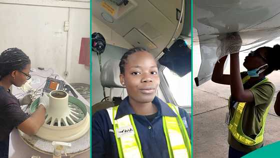 Young female aircraft engineer narrates how she started repairing aeroplanes, shares experience