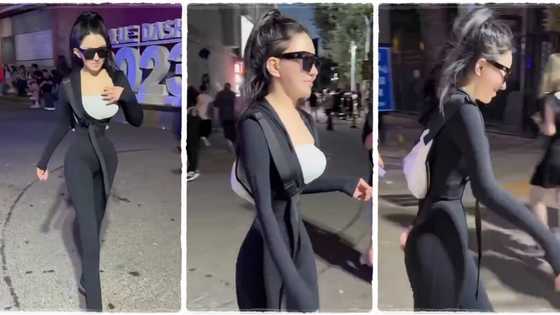 "She is pretty": Lady with tiny waist and extremely slim body causes stir as she appears in public