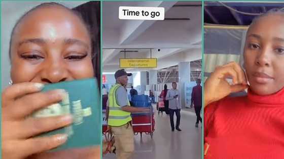 "It's time to go": Nigerian lady packs her bags and relocates to UK, video shows her new residence