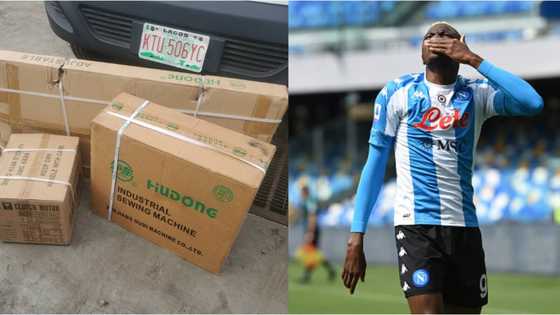 Super Eagles star buys Nigerian man new sewing machine after he asked for help to feed his family