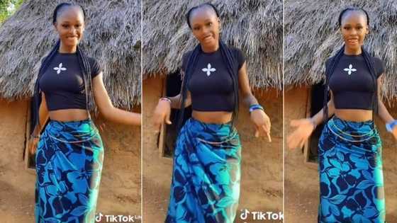 "Marry from the village": Pretty lady living in mud house dances like slay queen, rocks crop top, video trends