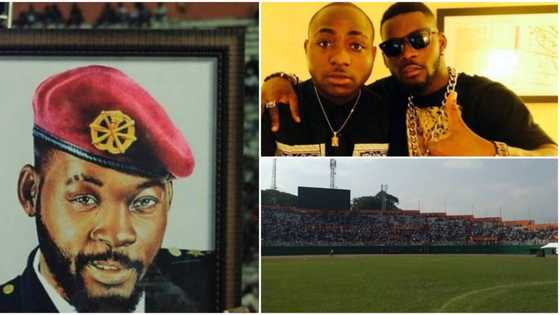 Photos and videos from DJ Arafat's burial in Abidjan, heartbroken Davido performs