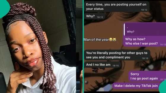 Lady posts chat with man who cautioned her against posting herself on TikTok, people react