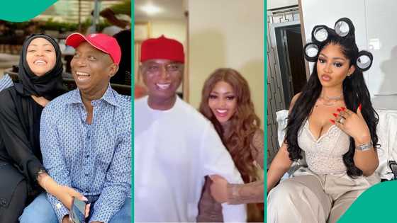 Billionaire Ned Nwoko drools over 6th wife Regina Daniels after she exposed urinating bathroom clip