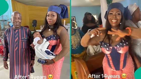 Nigerian couple welcomes child after 14 years of waiting, wife dances in viral video
