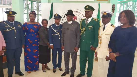 Hotunan karbar karamcin da 'yan Najerya suka yi wa Jonathan a Bamako, Mali