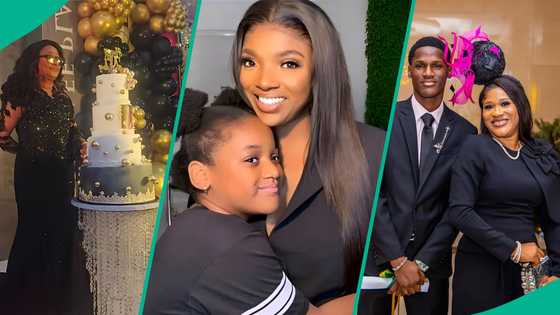 Annie Idibia's kids absent, Sunmbo's sons present as clips, photos of 2Baba's mother at 70 trend