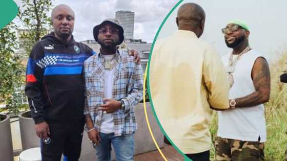 "You go explain tire": Davido shares photo as he drags Isreal DMW, netizens react