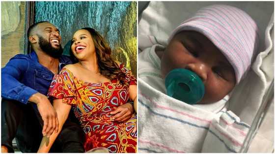 Massive joy as Nollywood actor Kenneth Okolie and wife, Jessica welcome their first child (photo)
