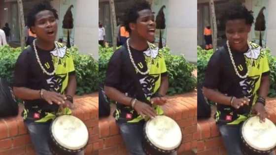 This young man's voice can bring 'angels' down, watch how he performs while drumming (video)