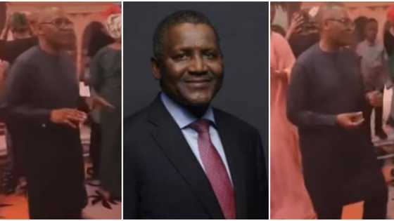 Bidiyon biloniya Dangote ya na kwasar rawa a wurin wani biki ya kayatar