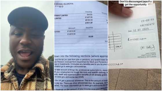 Nigerian man in UK shows fat cheque company sent to his house abroad, encourages people to relocate