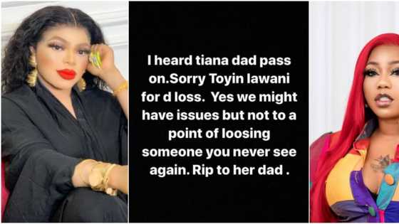 Good heart: Fans praise Bobrisky for sympathising with bestie turned enemy Toyin Lawani after father’s death
