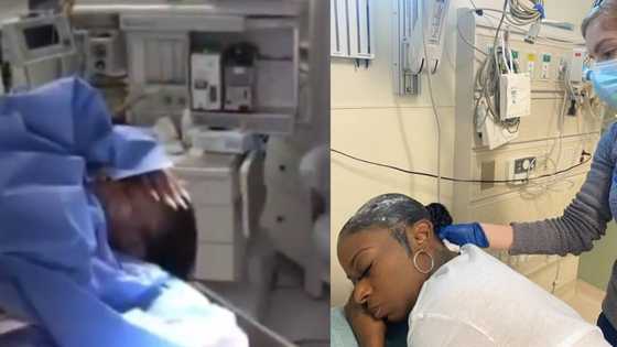Freedom for lady as doctor finally removes gorilla glue from her hair after several days of worry